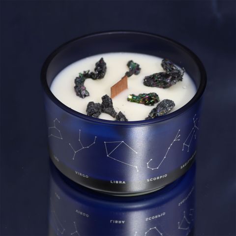 Zodiac Crystal Candle with Gemstone Bracelet - Sagittarius