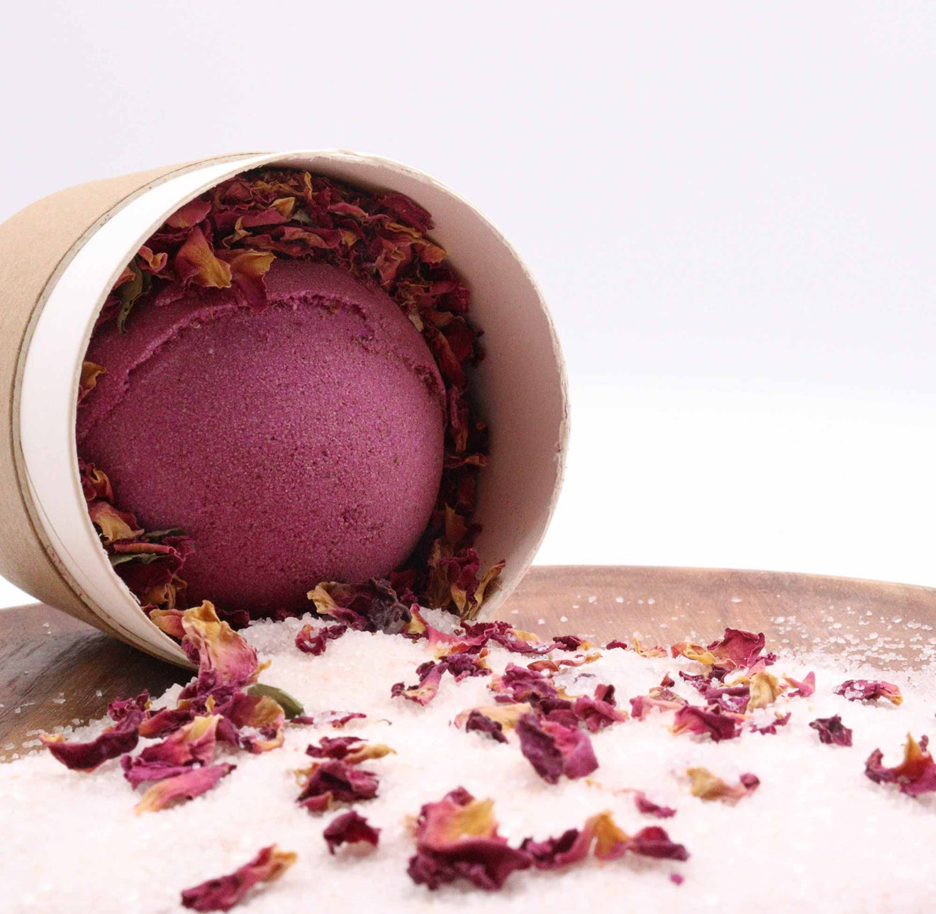 Cupid’s Self Care Aromatherapy Set. Bath Bomb, Bath Salts and Rose Petals Gift Set