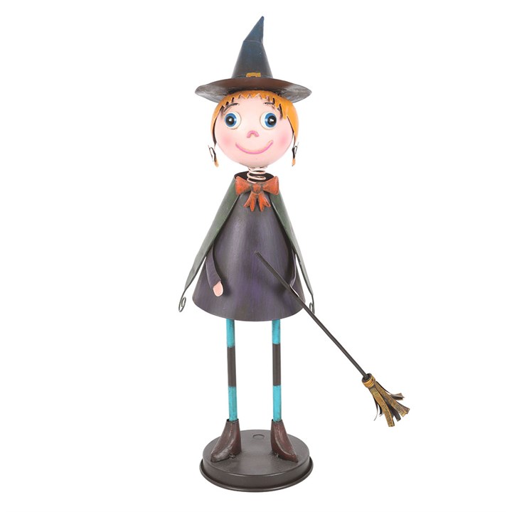 Winnie The Witch- Metal Witch Ornament with Broom