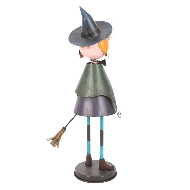 Winnie The Witch- Metal Witch Ornament with Broom