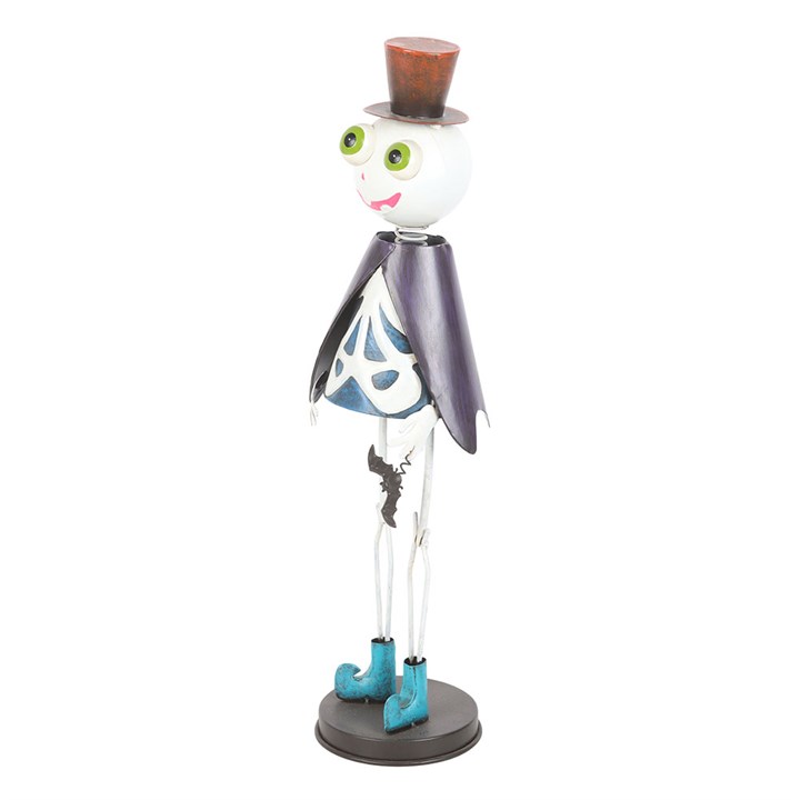 Mr Bones - Metal Skeleton Ornament with Top Hat