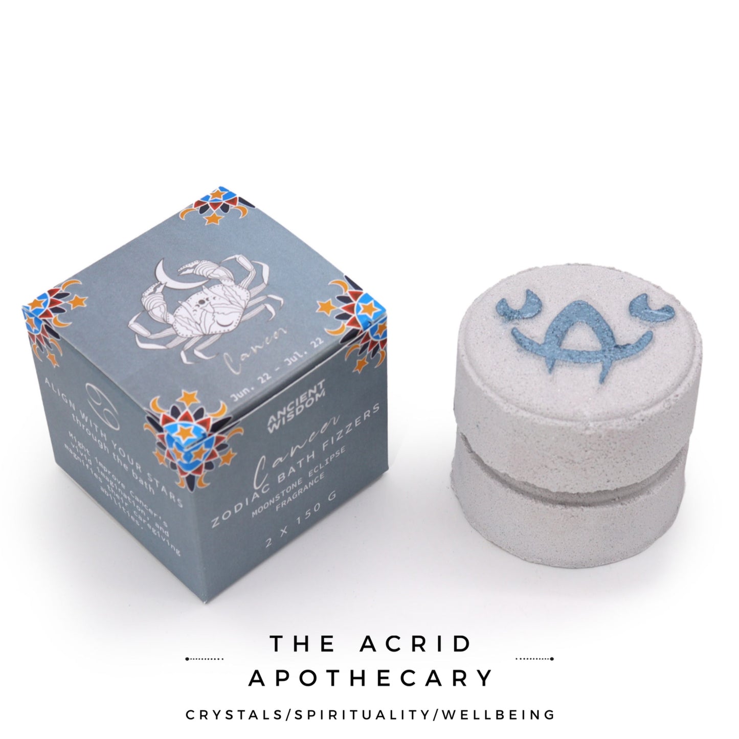 Set of Zodiac Bath Fizzers with Horoscope - Cancer