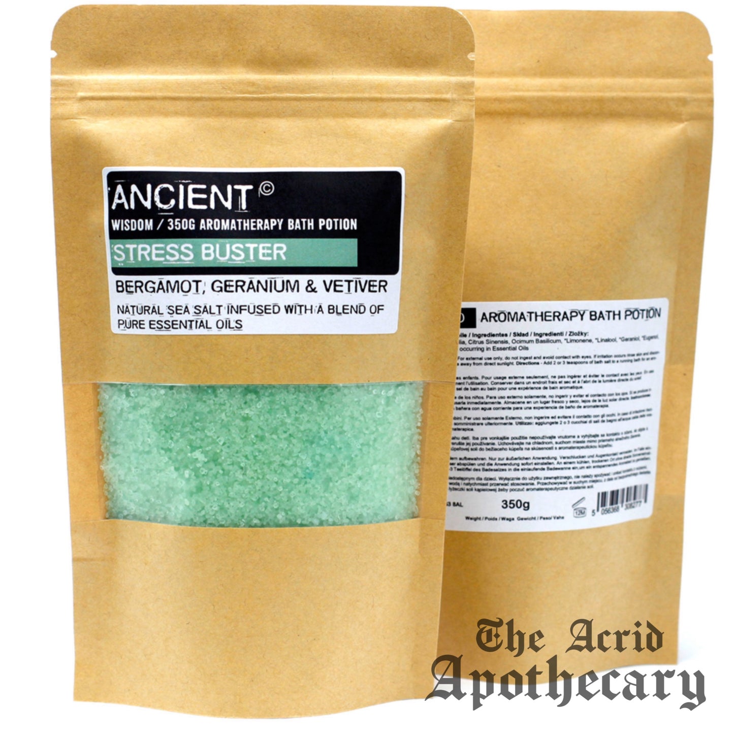 Aromatherapy Bath Potion in Kraft Bag 350g - Stress Buster