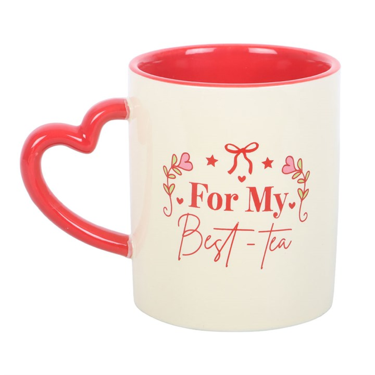 For My Best-Tea Mug with Heart Handle