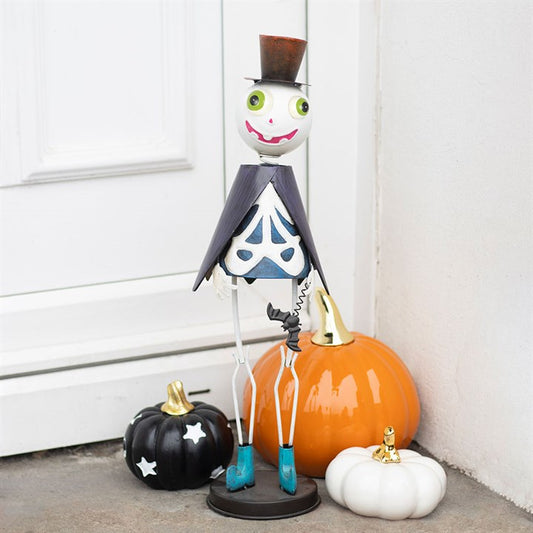 Mr Bones - Metal Skeleton Ornament with Top Hat
