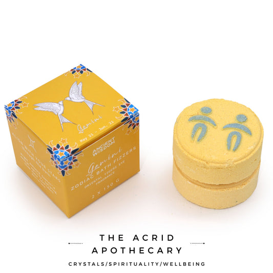 Set of Zodiac Bath Fizzers with Horoscope - Gemini
