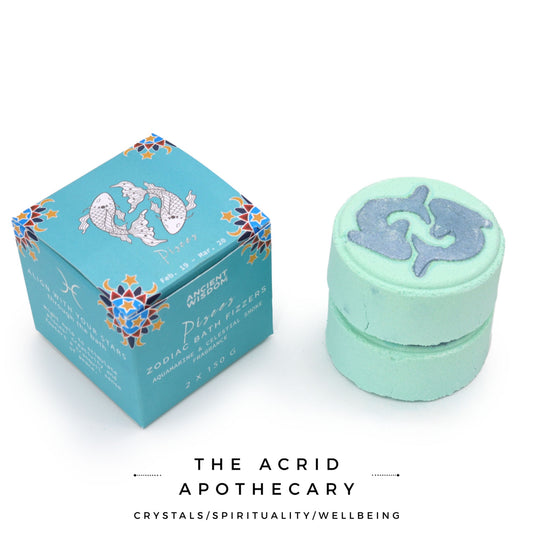 Set of Zodiac Bath Fizzers with Horoscope - Pisces
