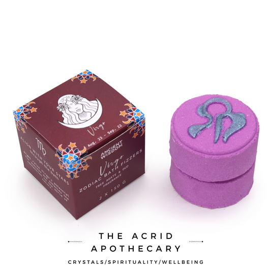 Set of Zodiac Bath Fizzers with Horoscope - Virgo