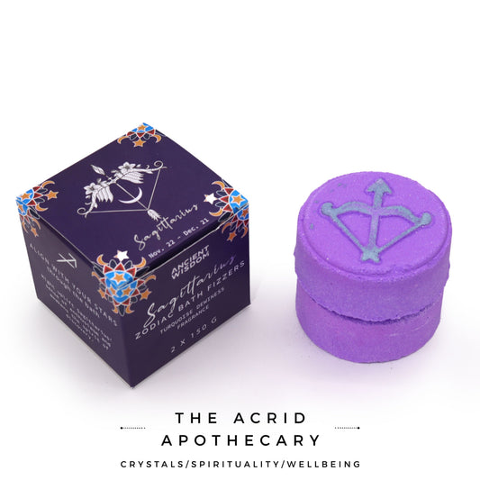 Set of Zodiac Bath Fizzers with Horoscope - Sagittarius