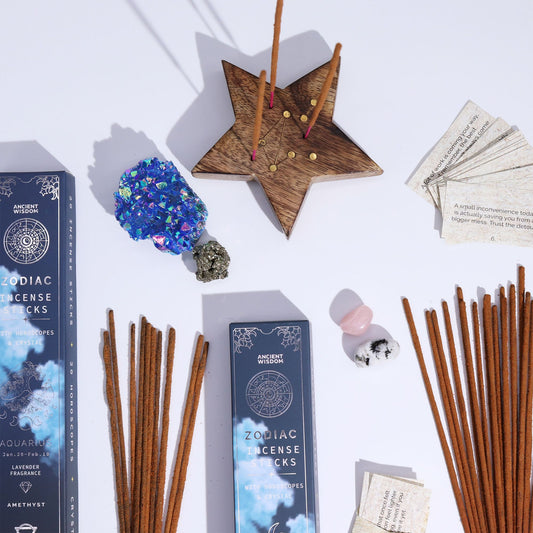 Rose Zodiac Gemstone Crystal Incense - Libra