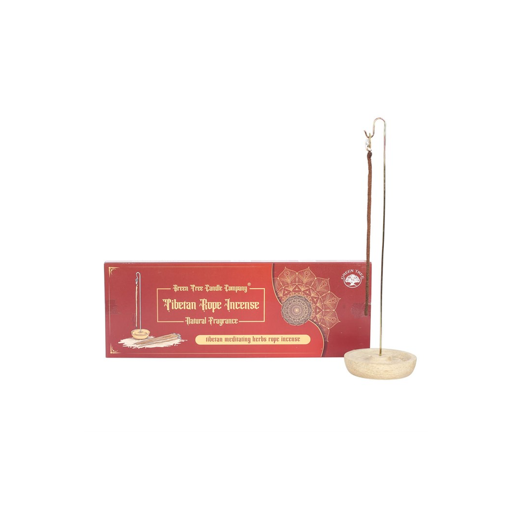 Meditating Herbs Tibetan Rope Incense with Holder