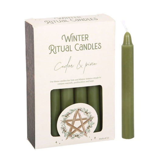 Cedar & Pine Winter Ritual Spell Candles